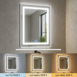 Espejo para Baño LED 15W Rectangular  CCT