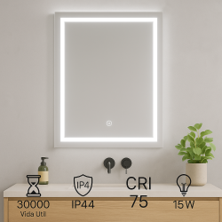 Espejo para Baño LED 15W Rectangular  CCT