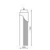 Tubo de LED T8 1200 mm Ekran 20W Verde Conexión Un Lateral  Verde
