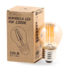 Bombilla LED Filamento E27 G45 4W Ámbar  2300K