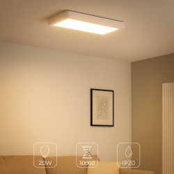 Panel de Superficie Serie Slim Cuadrado 20W  3000K