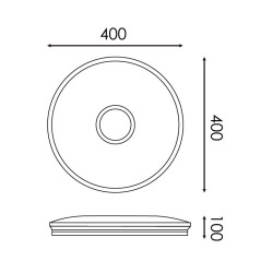 Plafon LED CCT Circular Bari 40W - DSC  CCT