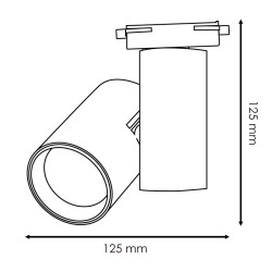 Foco LED para carril White Bernado 40W Monofásico - DSC  3000K