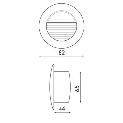 Baliza LED Circle Empotrable 3W IP54  3000K