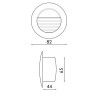 Baliza LED Circle Empotrable 3W IP54  3000K