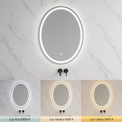 Espejo para Baño LED 15W Ovalado  CCT