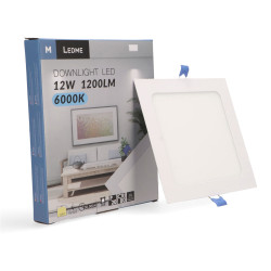 Panel LED Cuadrado Serie Slim 12W  6000K