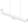 Lámpara lineal LED Viena 40W (UGR 17)  3000K