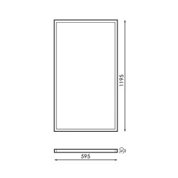 Panel LED Rectangular Serie Bure 120X60 cm 80W No Flicker  4500K