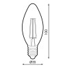Bombilla LED Filamento E14 C35 4W Ámbar  2300K