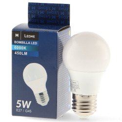 Bombilla LED E27 G45 5W  3000K