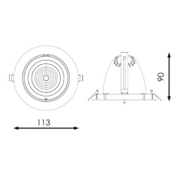 Foco Downlight LED orientable Track 15W - DSC  6000K
