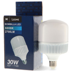 Bombilla LED E27 T100 30W  6000K