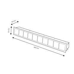Foco LED Lineal Viena 40W (UGR 17) - DSC  4500K