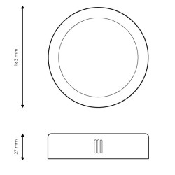 Panel de Superficie Serie Slim Circular 12W  4500K
