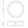 Panel de Superficie Serie Slim Circular 12W  6000K