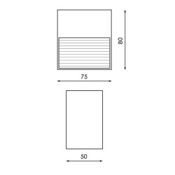 Baliza LED Biral de Superficie 3W IP54  3000K