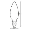 Bombilla LED C37 E14 6W  3000K