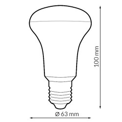 Bombilla LED E27 R63 9W  3000K