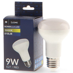 Bombilla LED E27 R63 9W  6000K