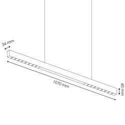 Lampara lineal LED Viena II 40W (UGR 19)  3000K