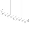 Lampara lineal LED Viena II 40W (UGR 19)  3000K