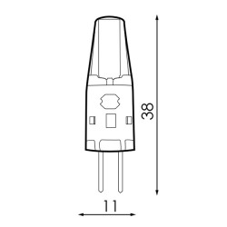 Bombilla LED G4 12VDC COB 3W  3000K