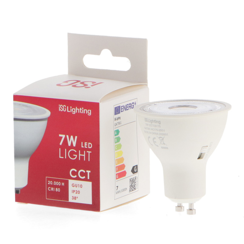 Bombilla LED GU10 Smd Plus 7W 38º CCT  CCT