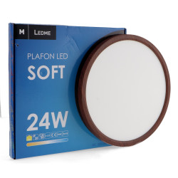 Plafon Led Soft 24W Wood Walnut  CCT