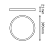 Plafon Led Soft 36W Wood Walnut  CCT