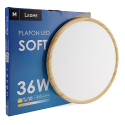 Plafon Led Soft 36W Wood Haya  CCT
