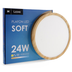 Plafon Led Soft 24W Wood Haya  CCT
