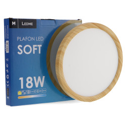 Plafon Led Soft 18W Wood Haya  CCT