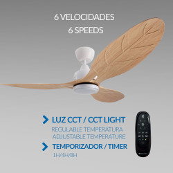 Ventilador de techo LED White Aras  CCT
