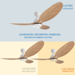 Ventilador de techo LED White Aras  CCT