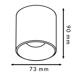 Aplique LED Black Fix Tube 10W (UGR 17) CCT  CCT