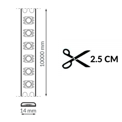 Tira Led 24V Smd Ziadna Ip20 26W/m - 10 Metros  4000K