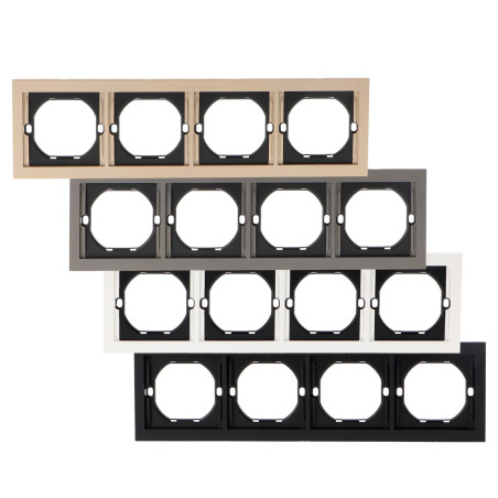 Marco PC para 4 Módulo CC-CL  Blanco