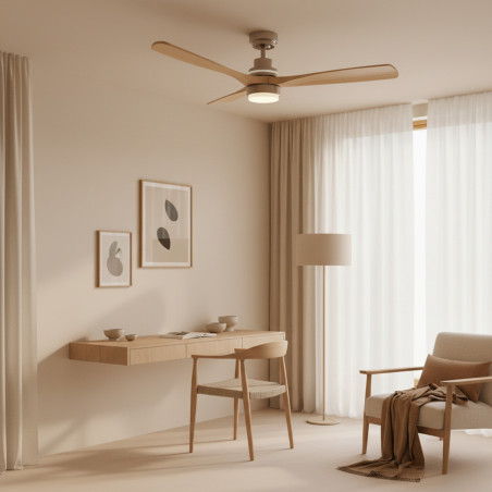 Ventilador de techo LED Nickel Wood - DSC  CCT