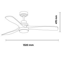 Ventilador de techo LED Nickel Wood - DSC  CCT