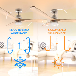 Ventilador de techo LED Nickel Wood - DSC  CCT