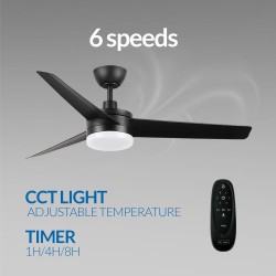 Ventilador de techo LED Black Curve - DSC  CCT