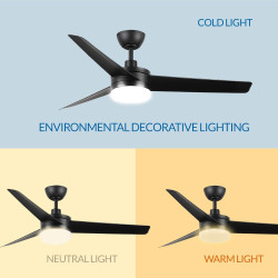 Ventilador de techo LED Black Curve - DSC  CCT