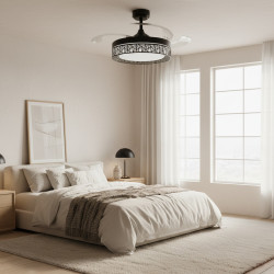 Ventilador de techo LED Black Aqua Ø107 cm  CCT