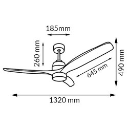 Ventilador de techo LED White Crazy  CCT