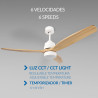 Ventilador de techo LED White Crazy  CCT