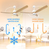 Ventilador de techo LED White Crazy  CCT