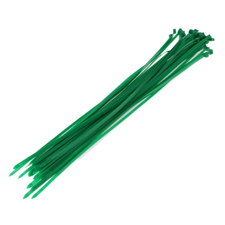 Bolsa 30 pcs bridas verdes 100% nylon  7.6X350 mm