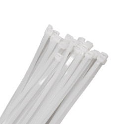 Bolsa 30 pcs bridas blancas 100% nylon  7.6X350 mm