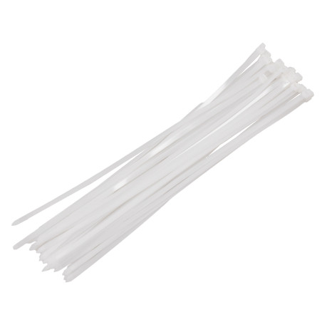 Bolsa 30 pcs bridas blancas 100% nylon  7.6X550 mm